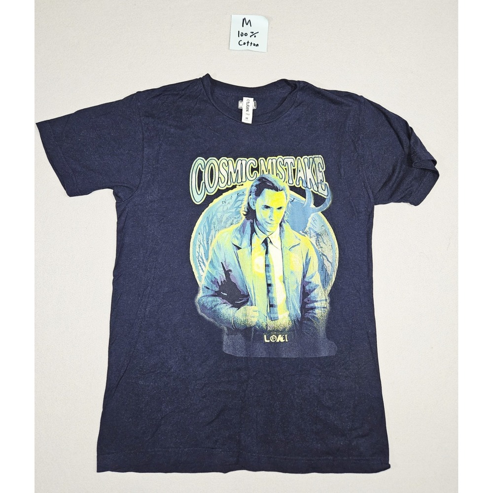 Marvel Studios Loki Cosmic Mistake T-Shirt Men's Medium Graphic Crew Neck Tee